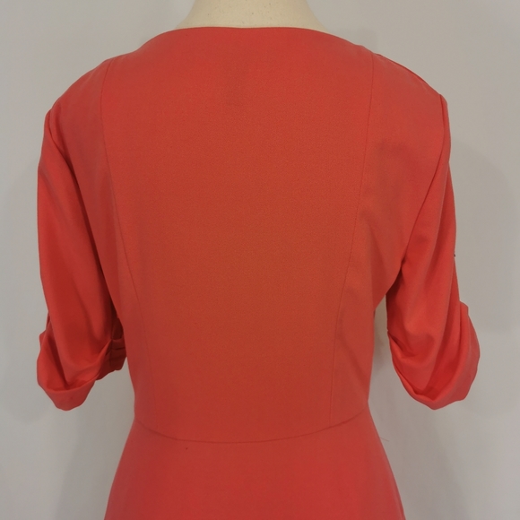 BCBGMaxAzria Anouk Coral Sheath Dress - Sz 6 - Picture 6 of 10